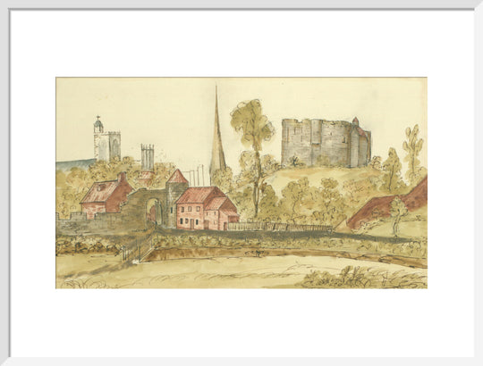 View towards Castlegate Postern and Clifford's Tower in the City of York taken from St. George's Field 1774