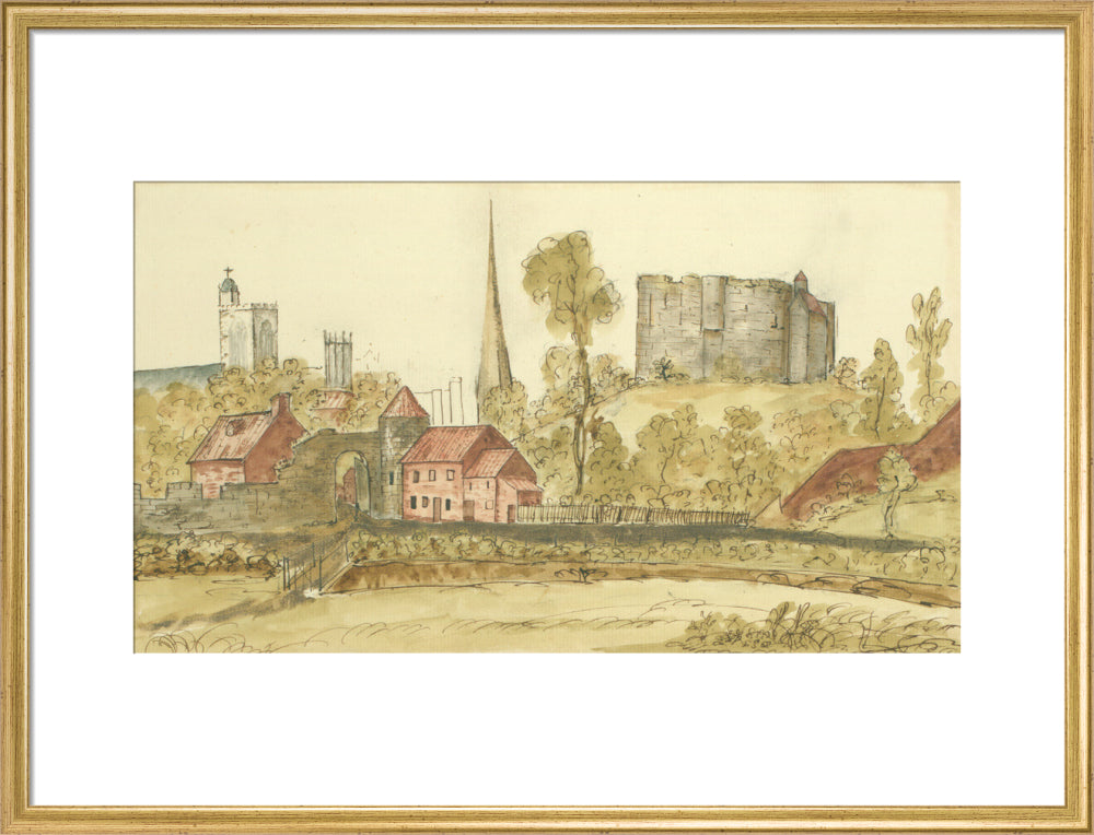 View towards Castlegate Postern and Clifford's Tower in the City of York taken from St. George's Field 1774