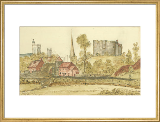 View towards Castlegate Postern and Clifford's Tower in the City of York taken from St. George's Field 1774