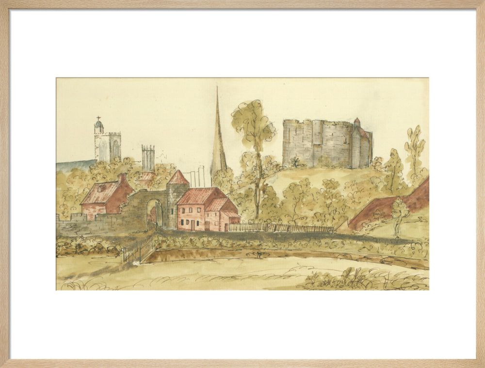View towards Castlegate Postern and Clifford's Tower in the City of York taken from St. George's Field 1774