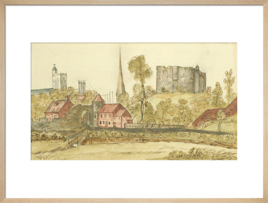 View towards Castlegate Postern and Clifford's Tower in the City of York taken from St. George's Field 1774