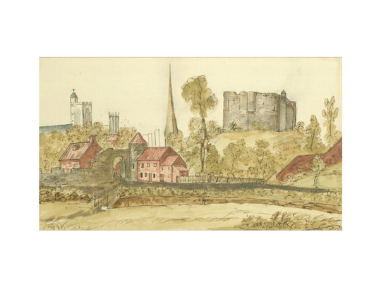 View towards Castlegate Postern and Clifford's Tower in the City of York taken from St. George's Field, 1774