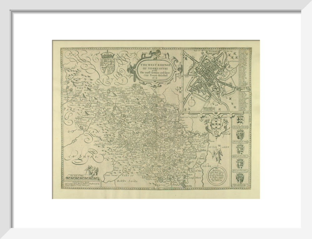 John Speed, Map of the West Riding of Yorkshire, 1610