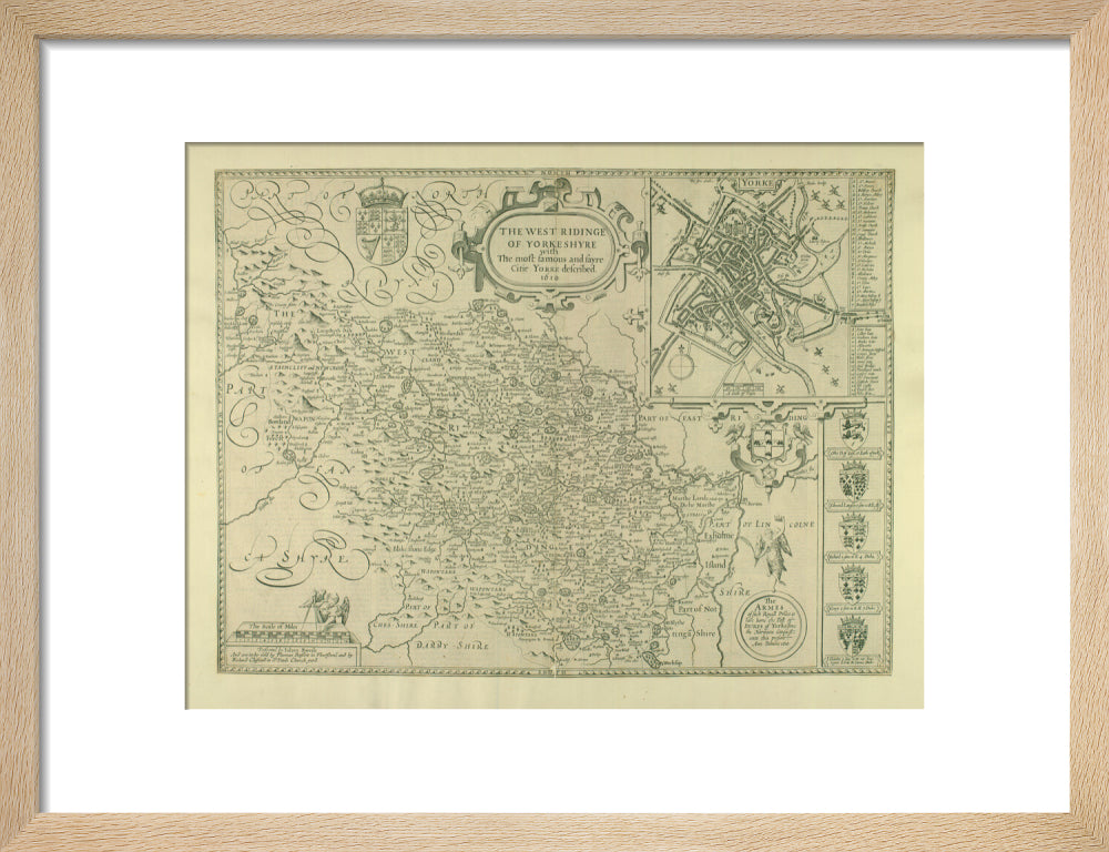 John Speed, Map of the West Riding of Yorkshire, 1610