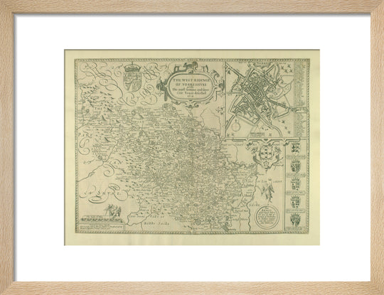 John Speed, Map of the West Riding of Yorkshire, 1610