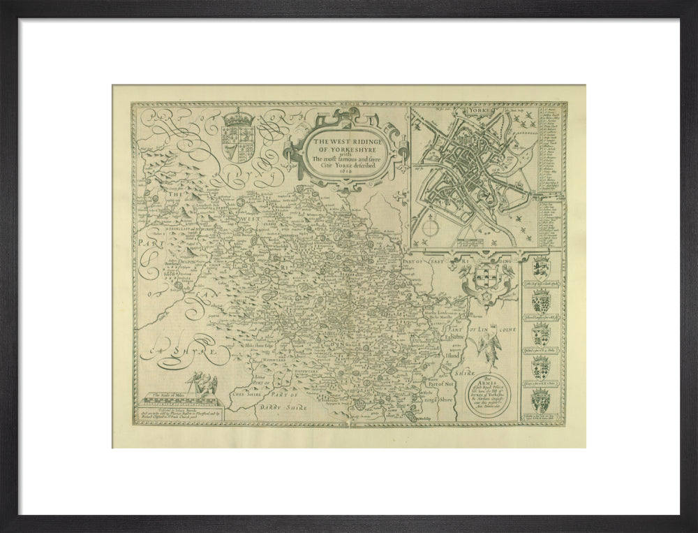 John Speed, Map of the West Riding of Yorkshire, 1610