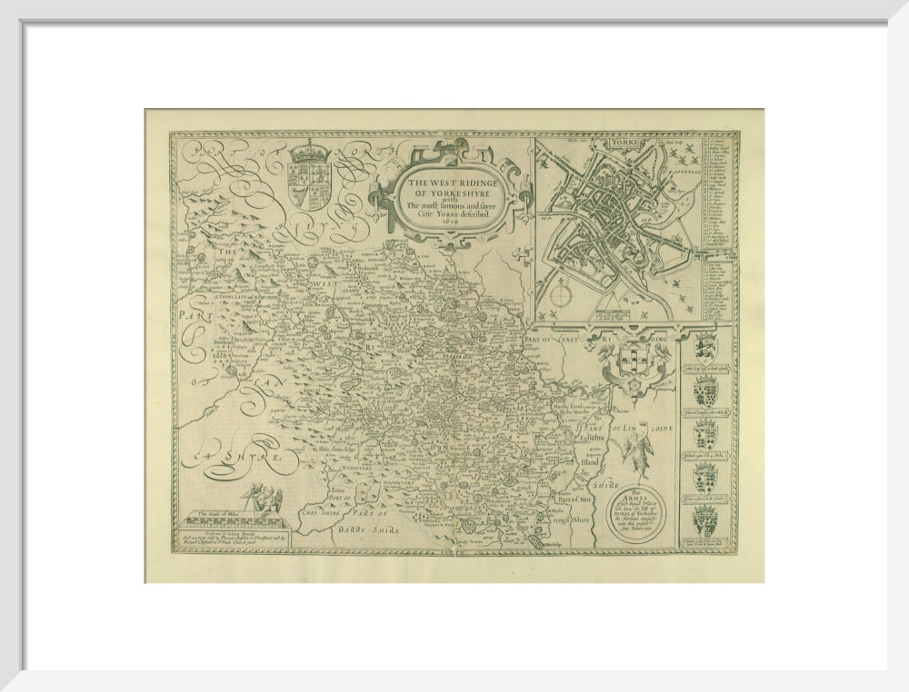 John Speed, Map of the West Riding of Yorkshire, 1610