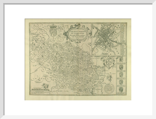 John Speed, Map of the West Riding of Yorkshire, 1610