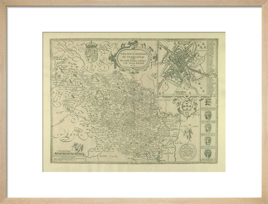 John Speed, Map of the West Riding of Yorkshire, 1610