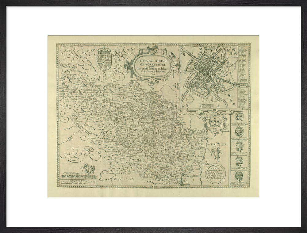 John Speed, Map of the West Riding of Yorkshire, 1610