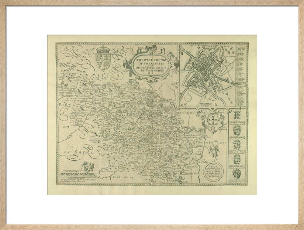 John Speed, Map of the West Riding of Yorkshire, 1610
