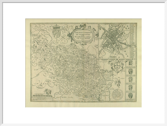 John Speed, Map of the West Riding of Yorkshire, 1610