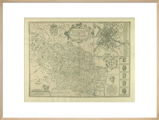 John Speed, Map of the West Riding of Yorkshire, 1610