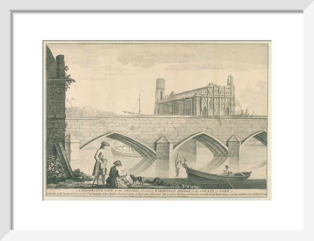 George Fleming, A perspective view of the Chapel adjoining to Wakefield bridge, 1743