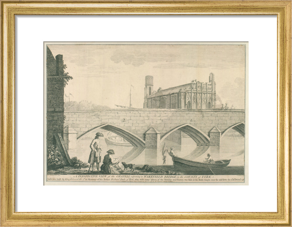 George Fleming, A perspective view of the Chapel adjoining to Wakefield bridge, 1743