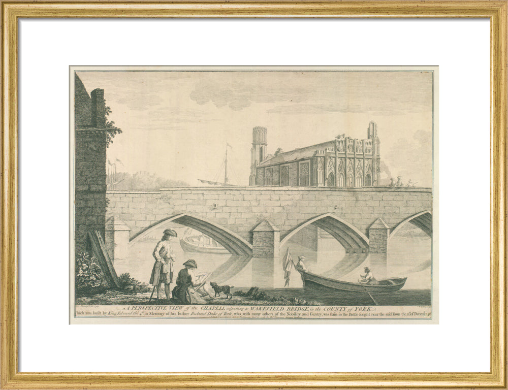 George Fleming, A perspective view of the Chapel adjoining to Wakefield bridge, 1743