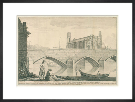 George Fleming, A perspective view of the Chapel adjoining to Wakefield bridge, 1743