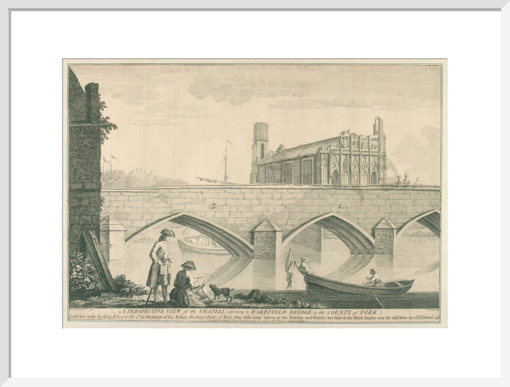 George Fleming, A perspective view of the Chapel adjoining to Wakefield bridge, 1743