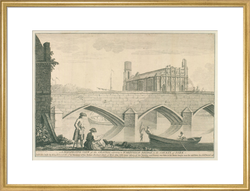 George Fleming, A perspective view of the Chapel adjoining to Wakefield bridge, 1743