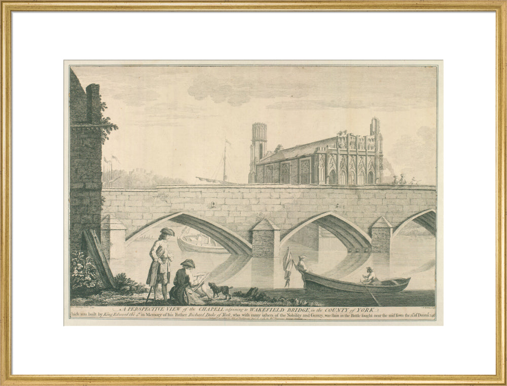 George Fleming, A perspective view of the Chapel adjoining to Wakefield bridge, 1743