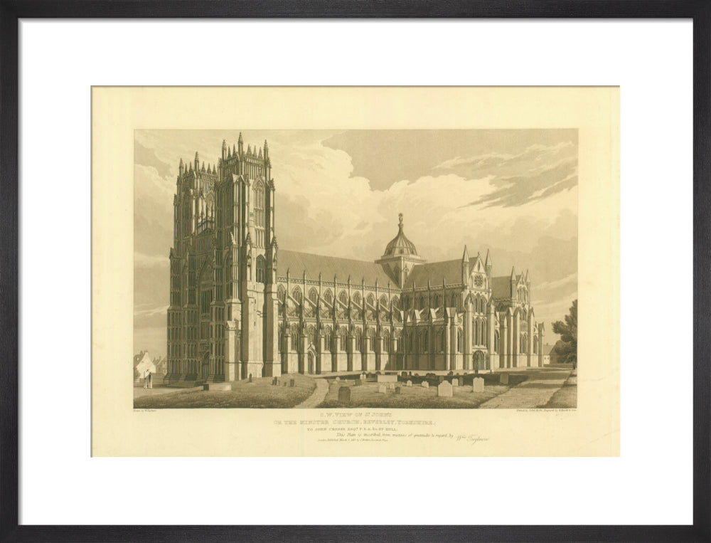 W. Tayleure, South West View of Beverley Minster, 1817