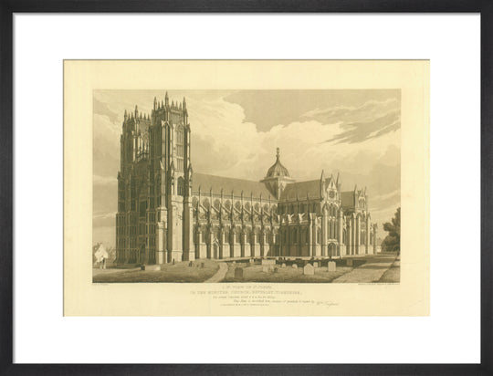W. Tayleure, South West View of Beverley Minster, 1817