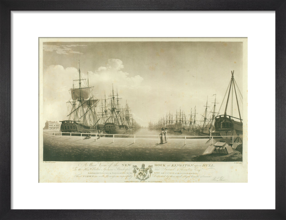 Robert Thew, A West View of the New Dock at Kingston upon Hull, 1786