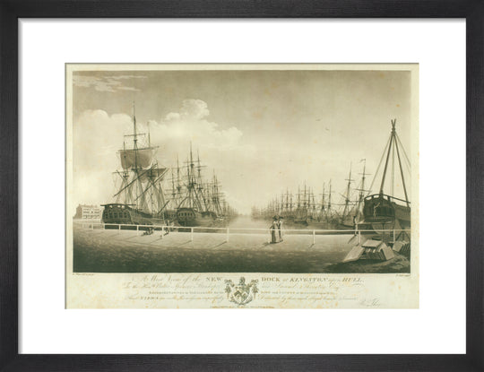 Robert Thew, A West View of the New Dock at Kingston upon Hull, 1786
