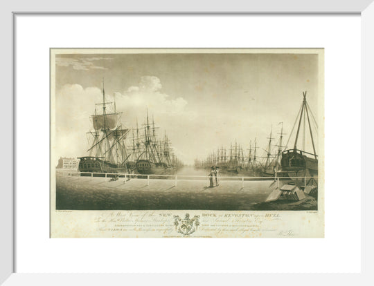 Robert Thew, A West View of the New Dock at Kingston upon Hull, 1786
