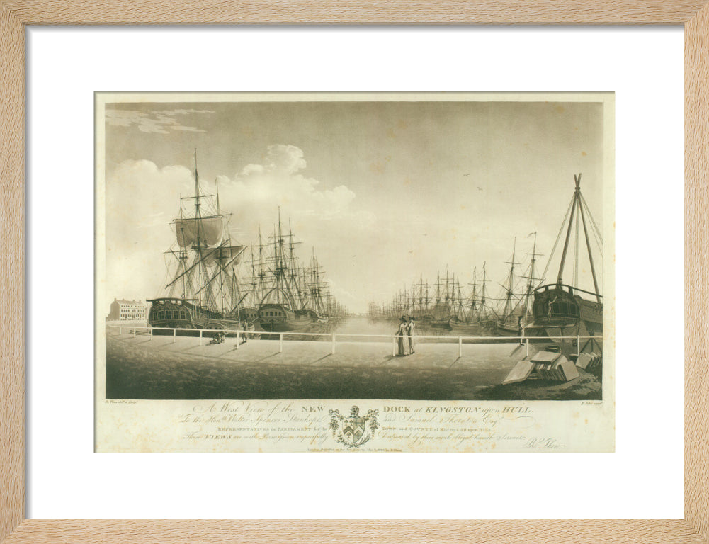 Robert Thew, A West View of the New Dock at Kingston upon Hull, 1786