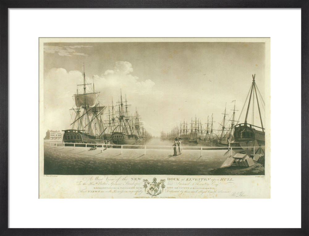 Robert Thew, A West View of the New Dock at Kingston upon Hull, 1786