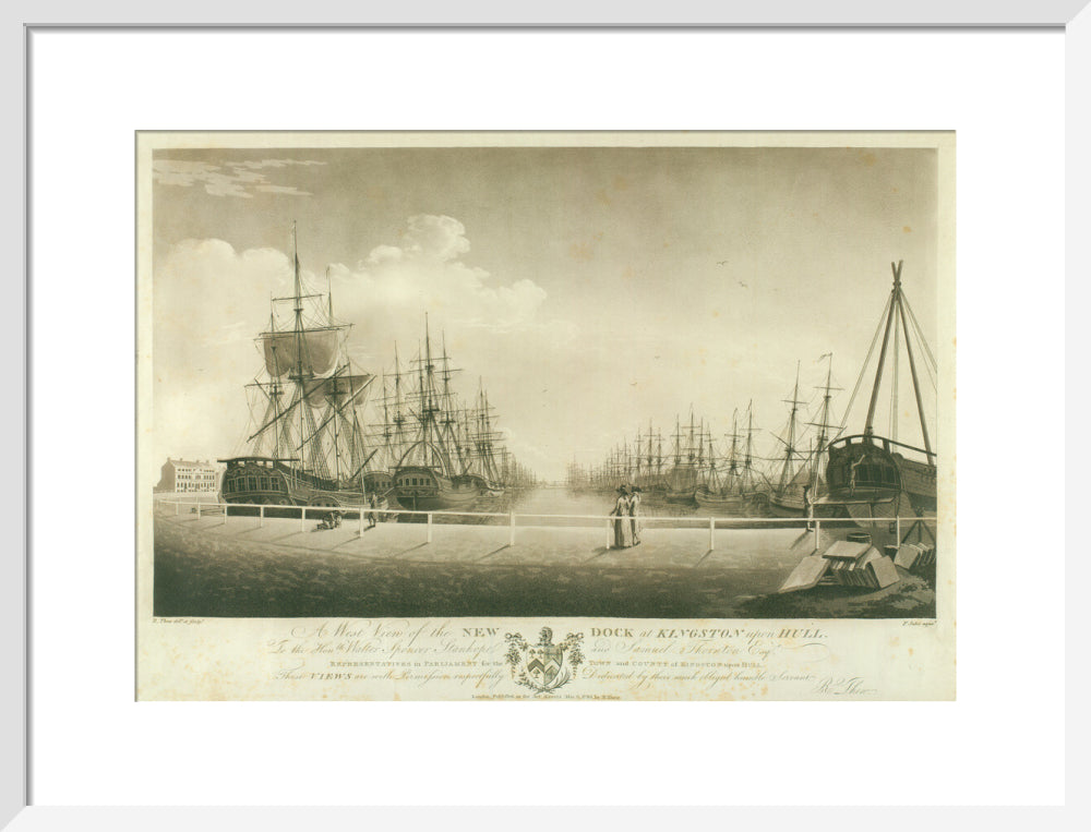 Robert Thew, A West View of the New Dock at Kingston upon Hull, 1786