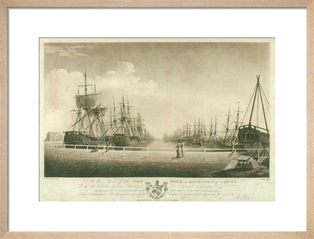 Robert Thew, A West View of the New Dock at Kingston upon Hull, 1786