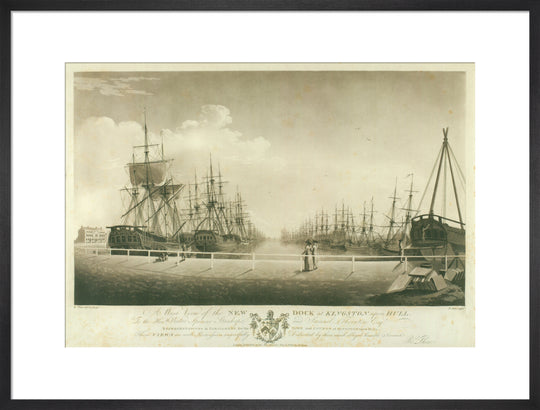 Robert Thew, A West View of the New Dock at Kingston upon Hull, 1786