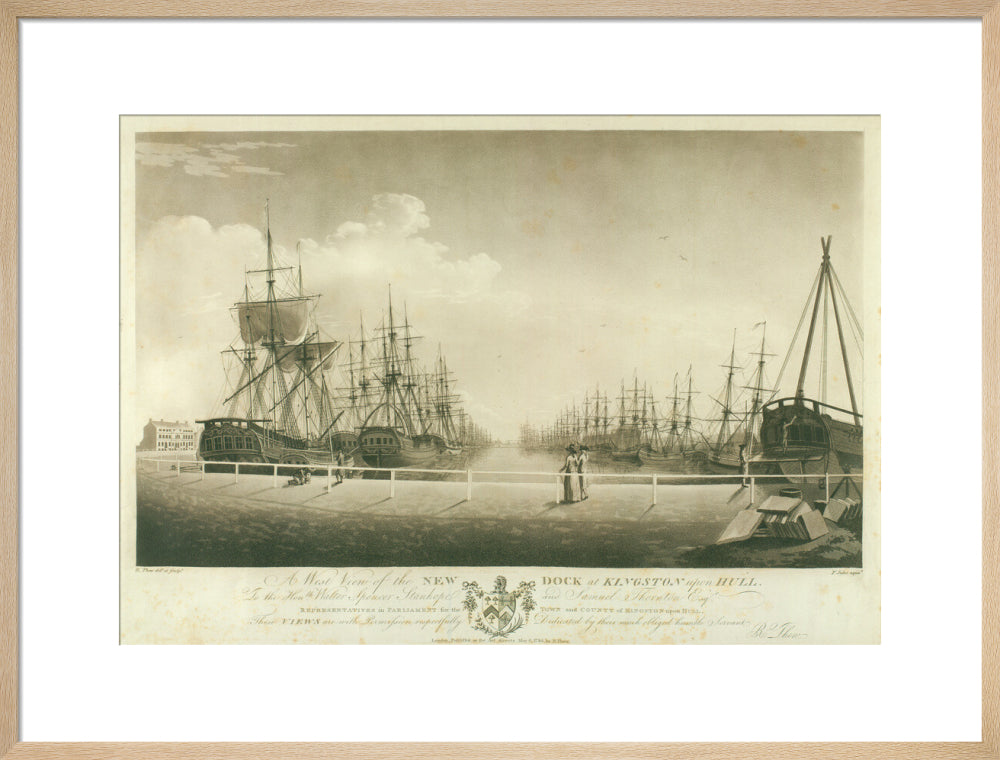 Robert Thew, A West View of the New Dock at Kingston upon Hull, 1786
