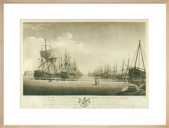 Robert Thew, A West View of the New Dock at Kingston upon Hull, 1786