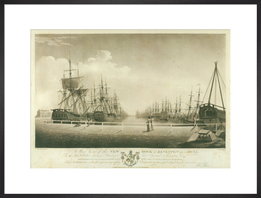 Robert Thew, A West View of the New Dock at Kingston upon Hull, 1786