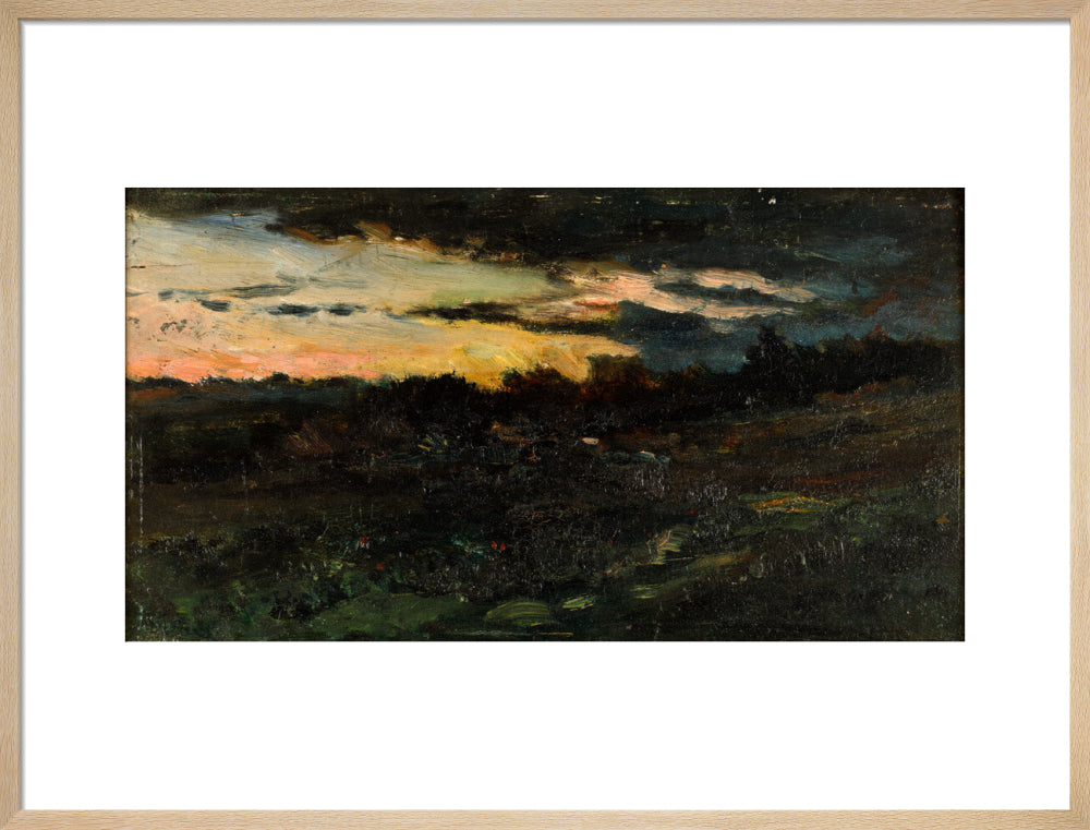 Charles-Francois Daubigny, Landscape Sketch, Night,