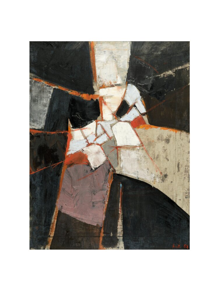 Adrian Heath, Grey and Black, 1958