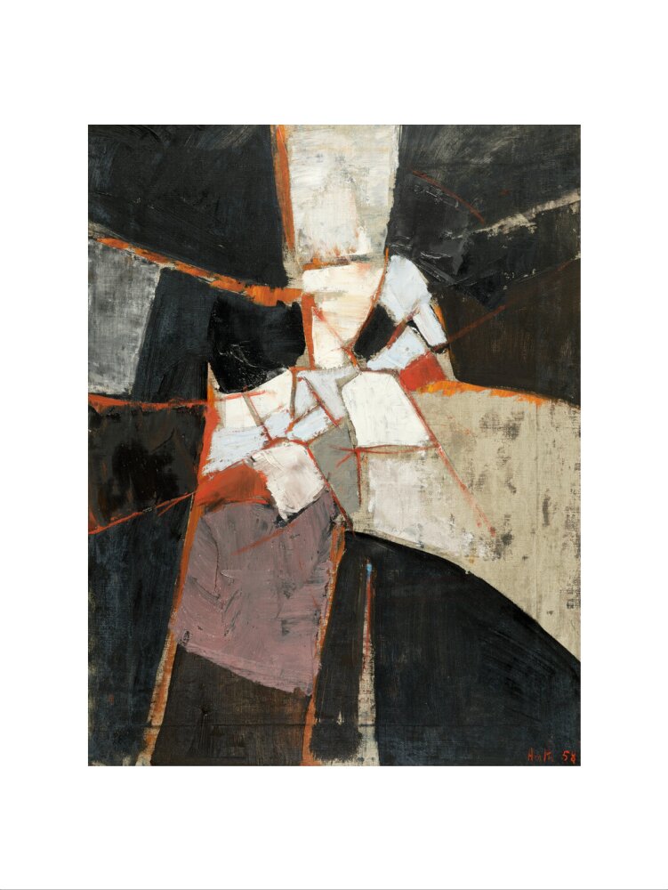 Adrian Heath, Grey and Black, 1958