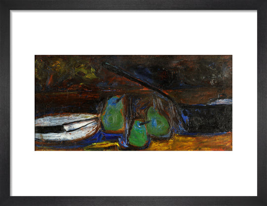 William Scott, Three Pears, Pan, Plate and Knife, 1955
