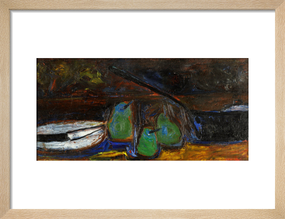 William Scott, Three Pears, Pan, Plate and Knife, 1955