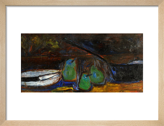 William Scott, Three Pears, Pan, Plate and Knife, 1955