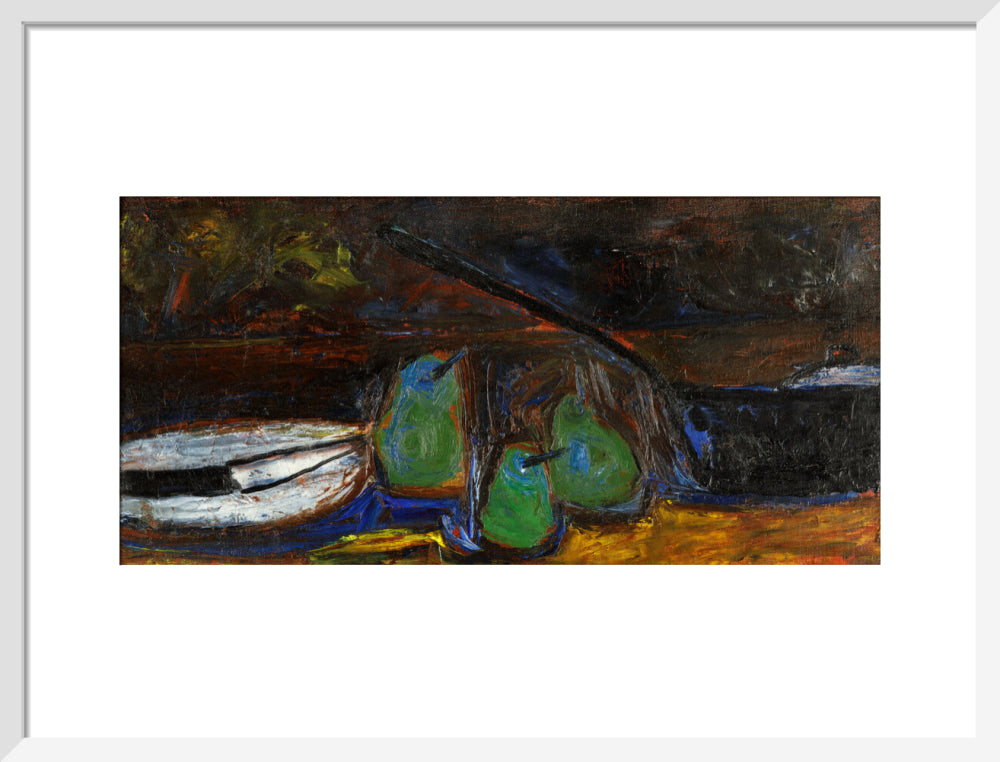 William Scott, Three Pears, Pan, Plate and Knife, 1955