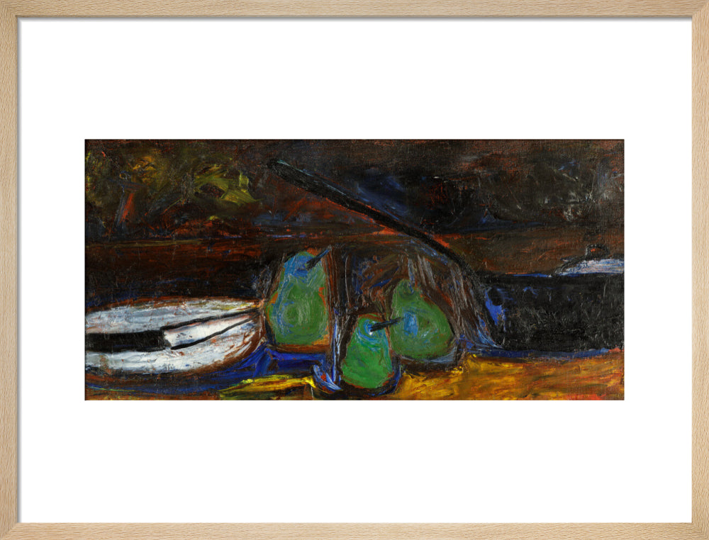 William Scott, Three Pears, Pan, Plate and Knife, 1955