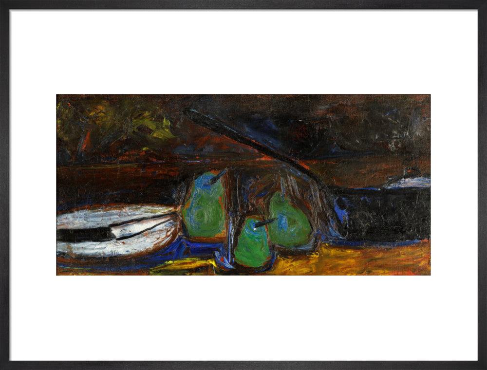 William Scott, Three Pears, Pan, Plate and Knife, 1955