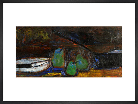 William Scott, Three Pears, Pan, Plate and Knife, 1955