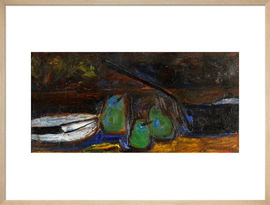 William Scott, Three Pears, Pan, Plate and Knife, 1955