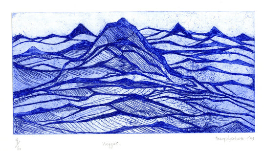 Mary Wykeham, Hoggar (blue), 1991