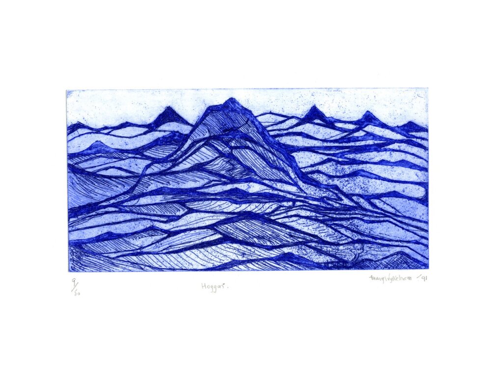 Mary Wykeham, Hoggar (blue), 1991
